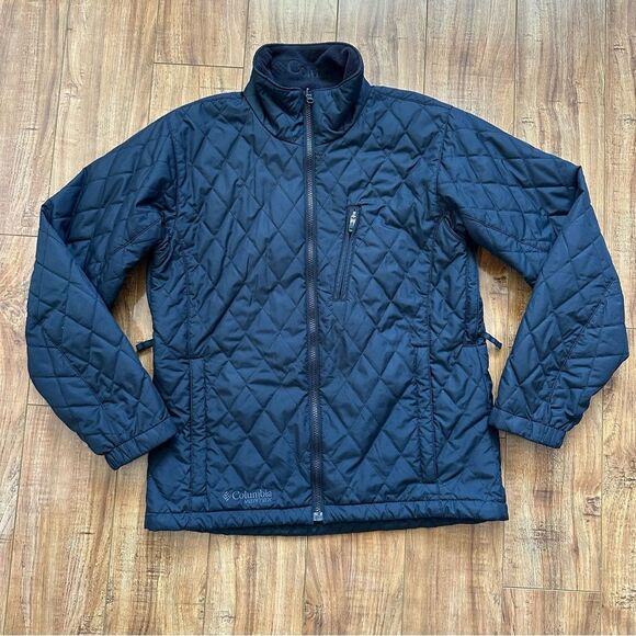 Columbia Vertex Jacket Womens Small Black Quilted Fleece Lined Interchange Core - Picture 1 of 12